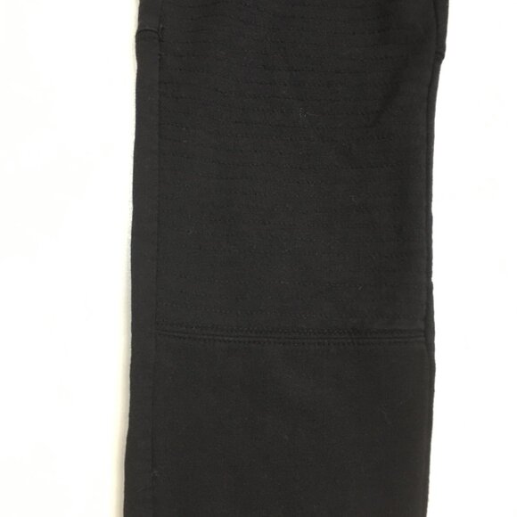 BEBE Black Gold Logo Back Moto Look Zip Ankle Skinny Leg Pull On Pant - Picture 7 of 13